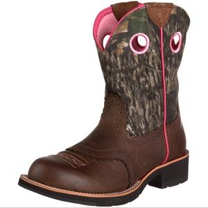 Ariat Fatbaby Western leather camo boots